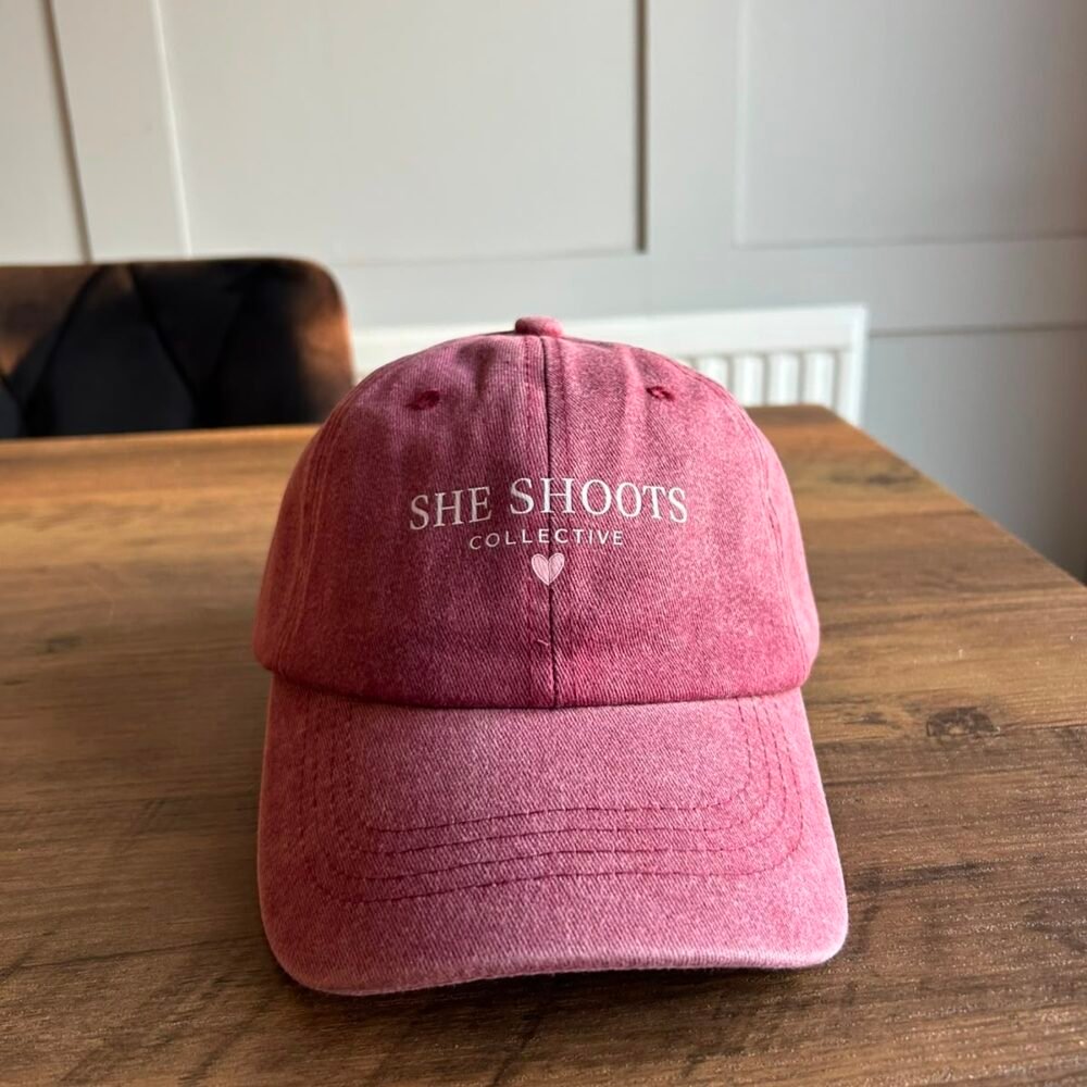 She Shoots Printed Sports Cap (Violet Pink)